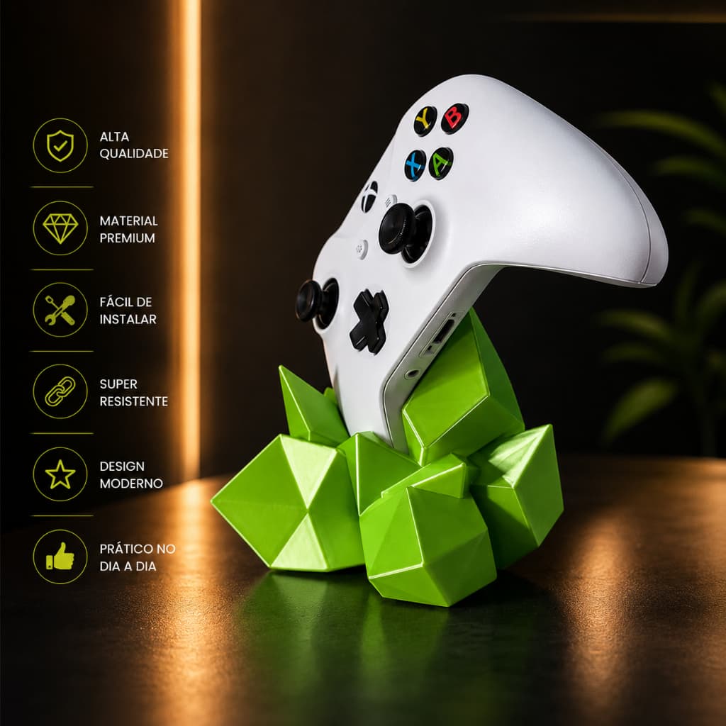 Suporte Controle Xbox Series X/S One Modelo Cristal Premium