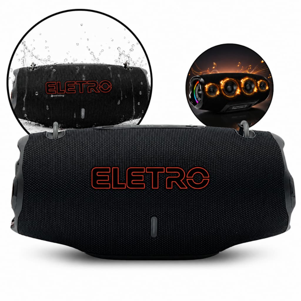 Caixa De Som Super Potente 500w Bluetooth Graves Bass Bosst Com Alça  Subwoofer Potatil Bombox Grande Portatil Bivolt