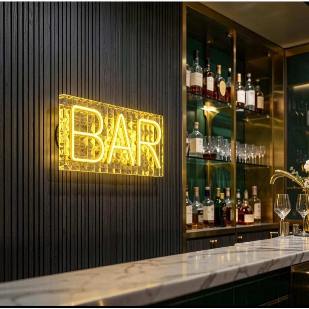 Letreiro Placa Painel Luminoso Bar Neon Em Led Sinalização Decoração e Iluminação de Ambientes Bares Drink Festas