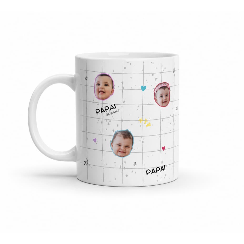 Caneca Rostinho, caneca bebê, caneca papai, caneca fofa, presente personalizado, caneca personalizada, caneca da mamãe
