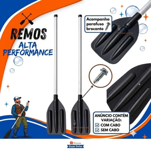 REMO  PROFISSIONAL PARA BARCOS OPÇAO C/ CABO 1,5 METROS E SEM CABO(contém variações)
