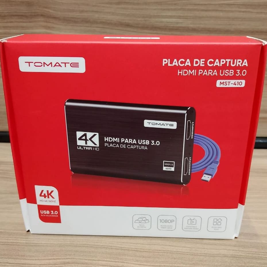 PLACA DE CAPTURA HDMI PARA USB 3.0 4K TOMATE MST-410