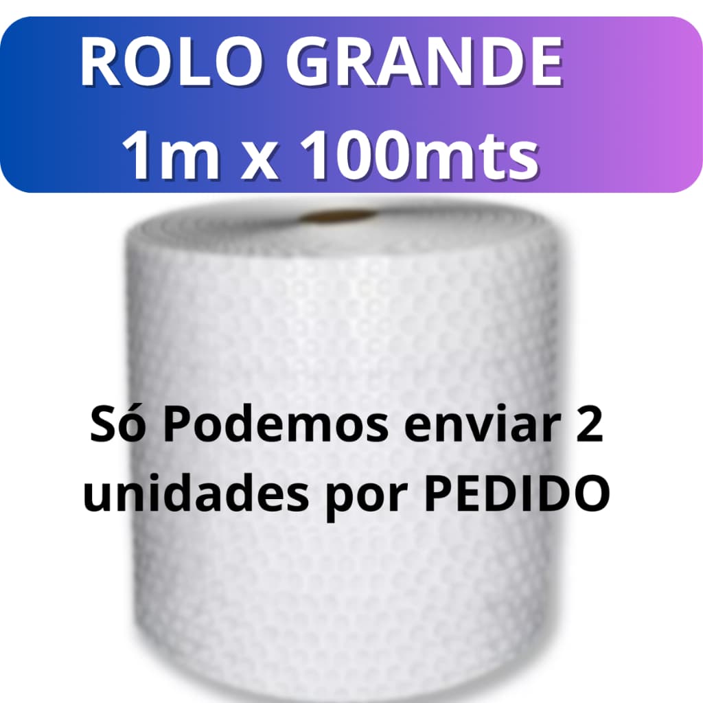 Plastico bolha 1.00x 100m