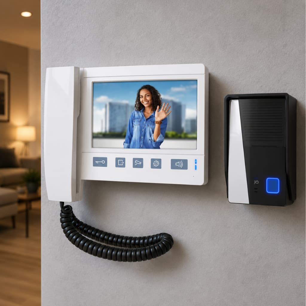 Vídeo Porteiro HDL Advance 7'' Viva Voz Interfone Residencial Tela Colorida Segurança Preto