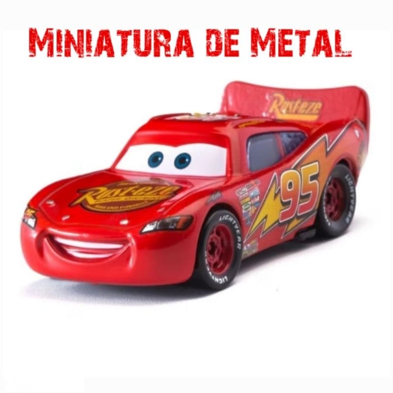 Carrinho Metal Relâmpago Mcqueen Disney Pixar Carros Escala 1:55