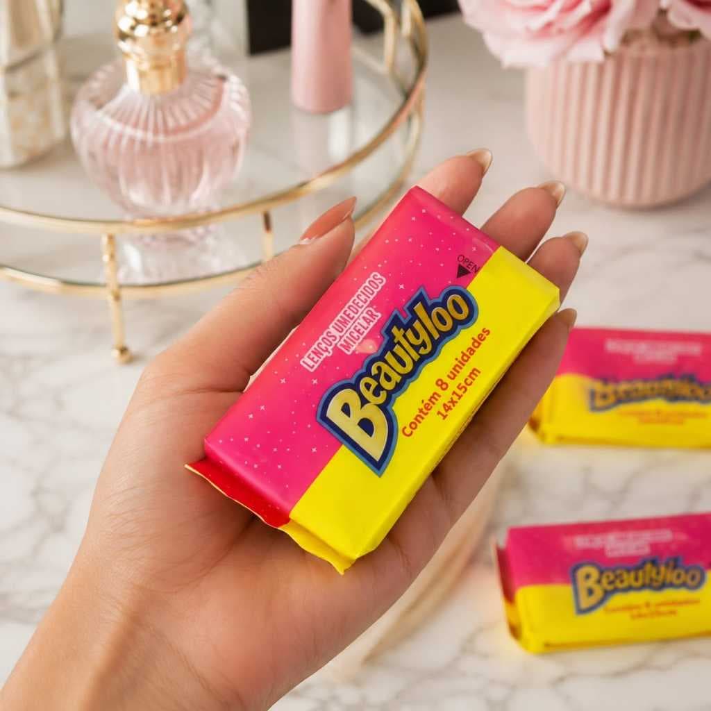 Mini Lenços Umedecidos Micelar Beautyloo Removedor de Maquiagem