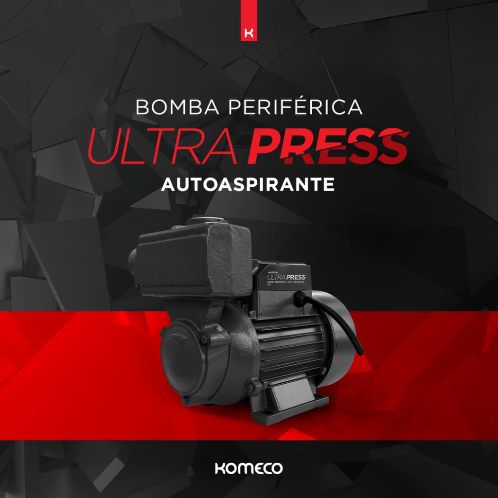 Bomba de Água Periférica Ultra Press Autoaspirante UPA 32 (1/2CV) UPA 52 (1CV)
