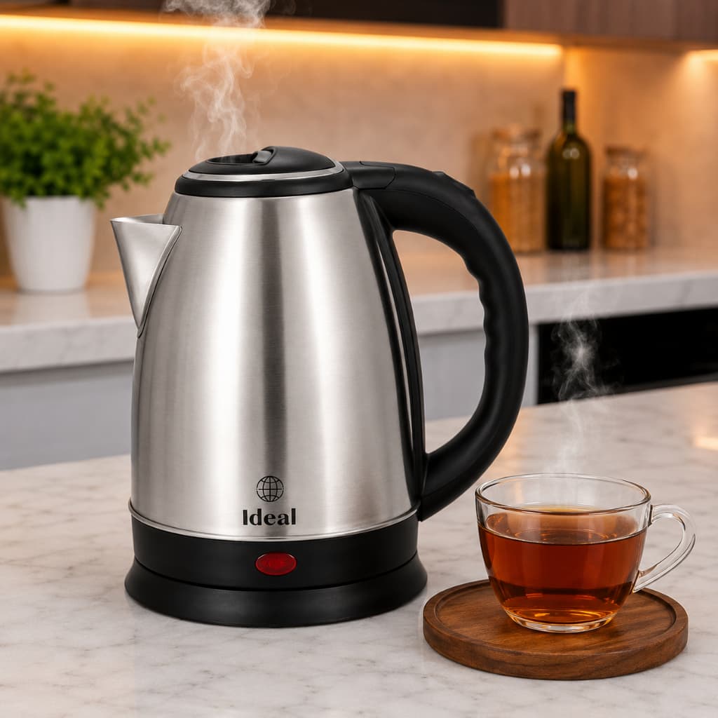 Chaleira Elétrica Inox 1,8L 1000W 127V com Desligamento Automático e Base 360°