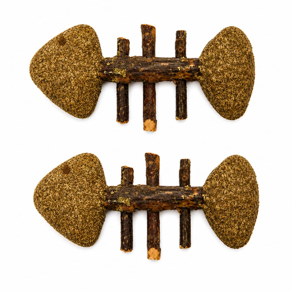 Kit 2 Peixes Interativos Para Gatos Com Catnip e Matatabi