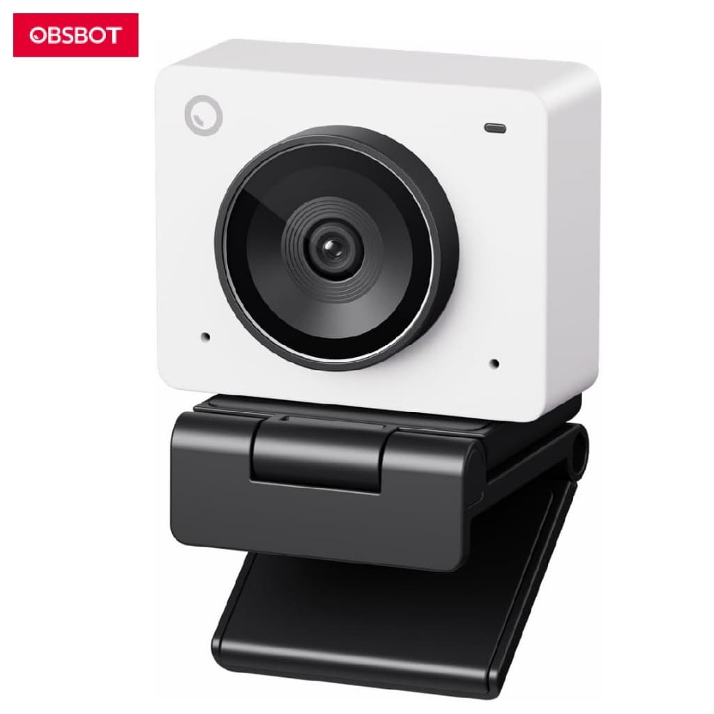 OBSBOT Meet 2 Webcam 4K com IA 4K@30fps Ultra HD Sensor 1/2" + Abertura ƒ/1.8 Microfones Duplos com Redução de Ruído