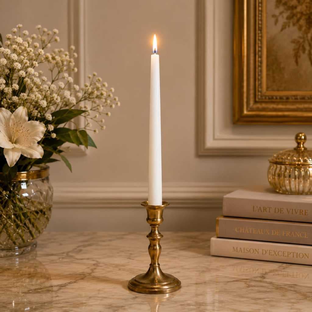 10 Velas Cônica Branca 30cm Vela Decoração Batizados Vela Procissão Velas Luxuosas Velas Faria