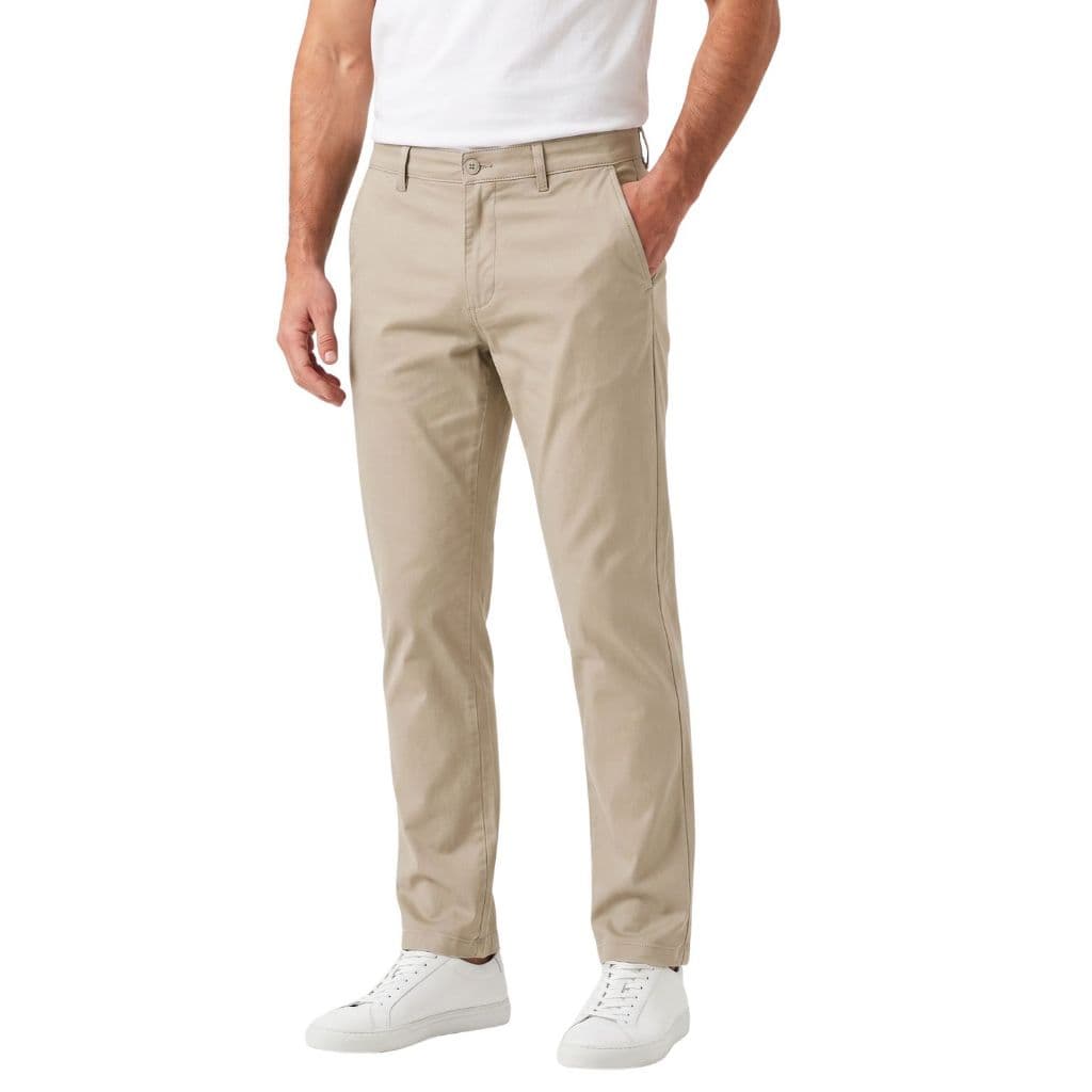 Calça Masculina Chino Slim Sarja Casual Com Elastano Para Trabalhar Elegante Executiva Algodão