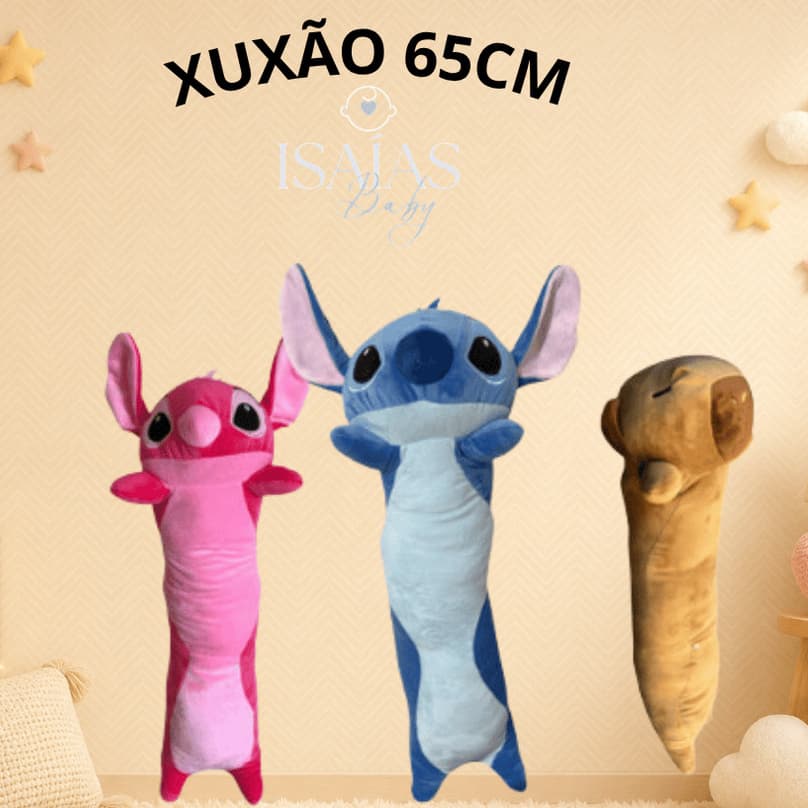 Travesseiro de Corpo Almofada Xuxão 65cm Para Dormir Abraçar Decoração para Quarto Infantil Adulto ANTIALERGICO
