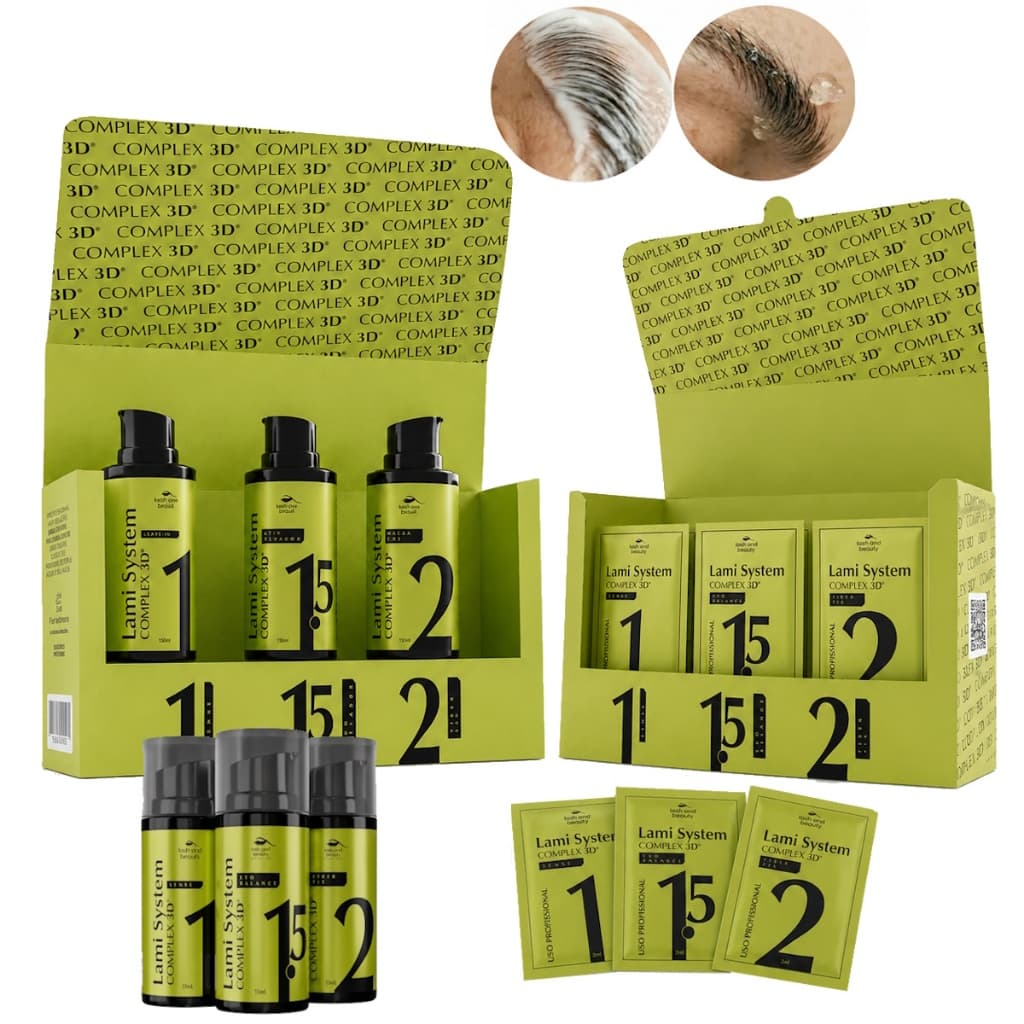 Kit Brow Lamination e Lash Lifting Complex 3D Lami System Lash And Beauty Profissional Sobrancelhas