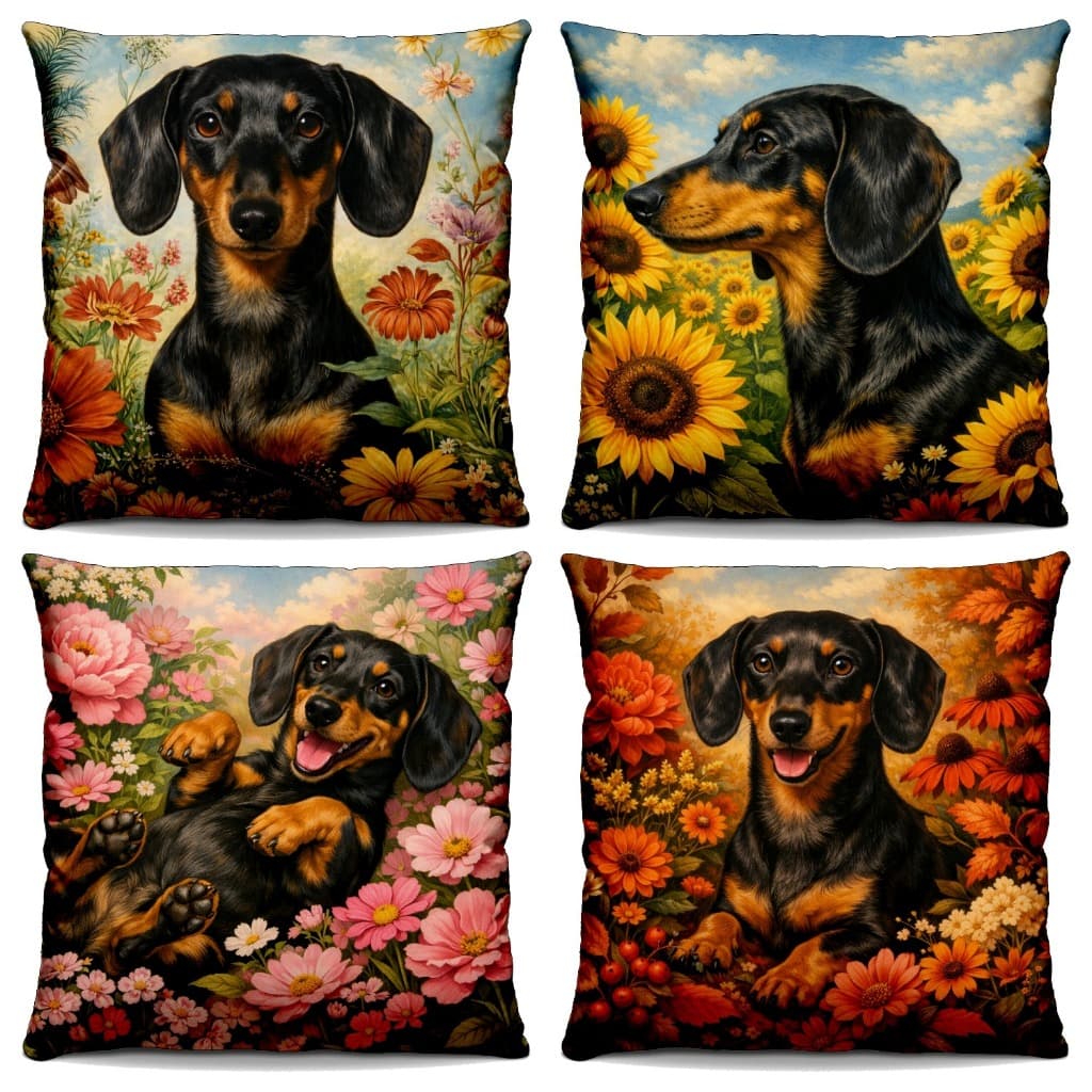 Capa para Almofada 40cm x 40cm Decorativa Pet com Zíper - Durável e Impermeável, Estampa Digital