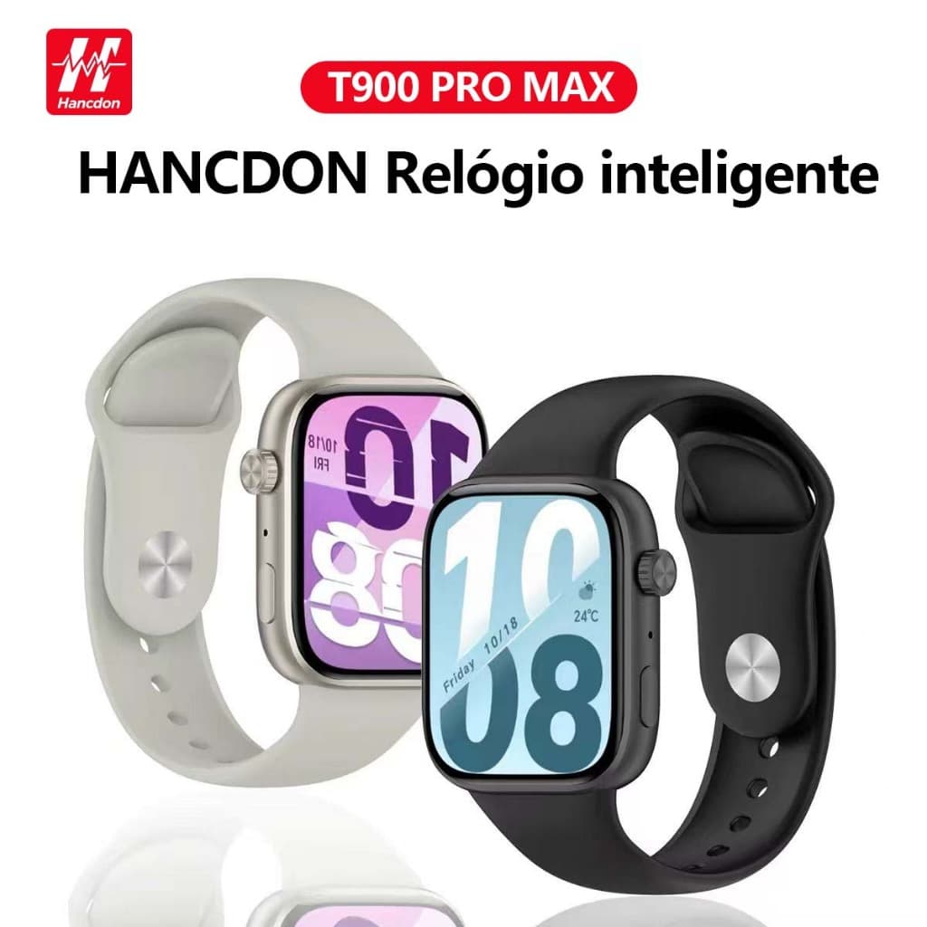 smartwatch relogio Unissex HANCDON T900 PRO MAX EVO smart watch 11 100 esportes à Prova de água Monitor saúde