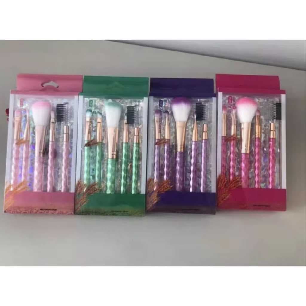 HYQ1380/1382 Kit 5 Pínceis De Maquiagem Beauty Brush Para Sombra / Cílios / Sobrancelha Maquiagem Beauty Brush Cabos Rig