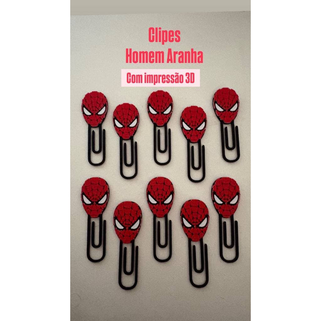 🕷️ Clipes Homem-Aranha – Impressão 3D