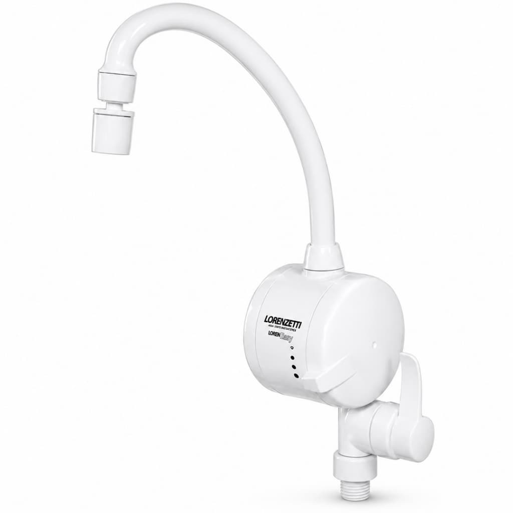 Torneira Elétrica De Mesa Loren Easy 5500W 220V Lorenzetti Para Pia Cozinha Moderna Regulagem