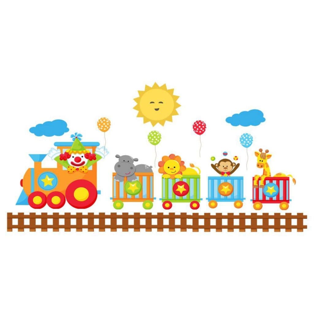 Adesivo Infantil Baby Circo Safari Decorativo -- p/ parede porta quarto, berçário, brinquedoteca, pediatra
