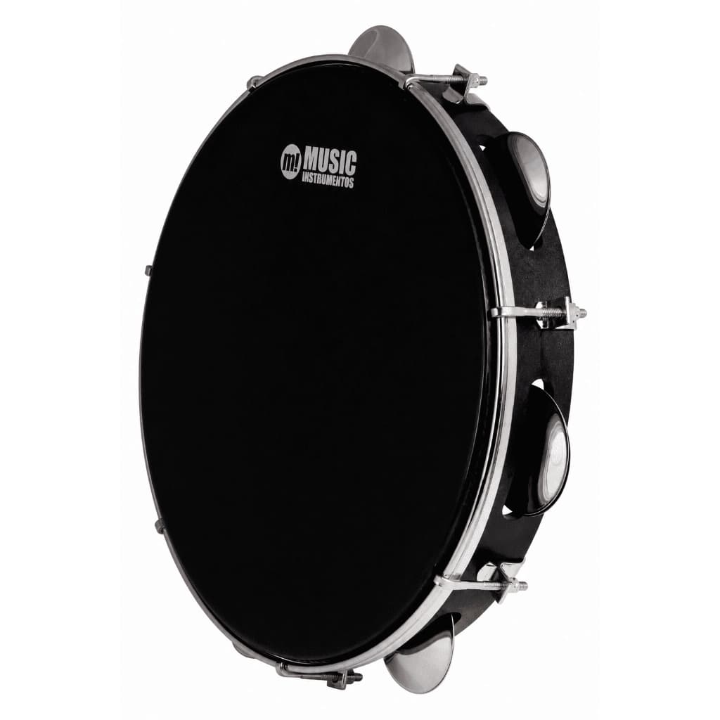 Pandeiro Profissional Phx Abs 10 Polegadas Pele Preta Instrumento Musical