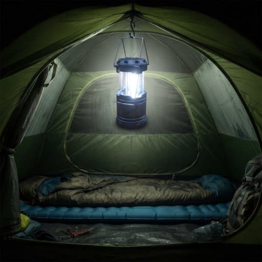 Lampião Luminária Led à Pilha Potente Iluminação Resistente Prático Ideal para Acampamento Lanterna