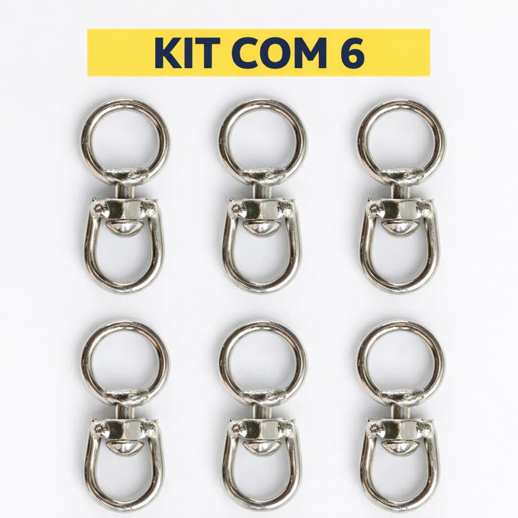 Kit C/6un Destorcedor Giratório Duplo Metal Galvanizadotam:1
