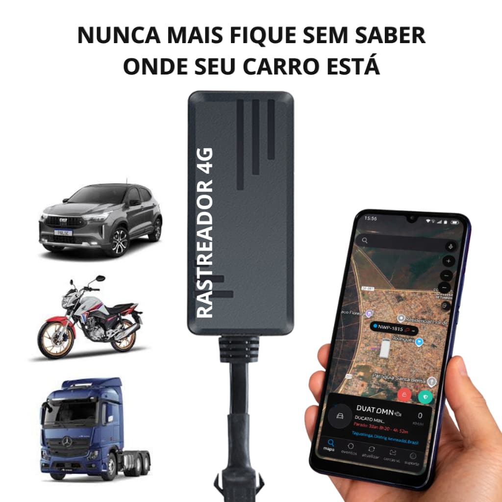 Rastreador Veicular Gps J16 4G para Carro e Moto Veiculos eletricos em Tempo Real com Bloqueio