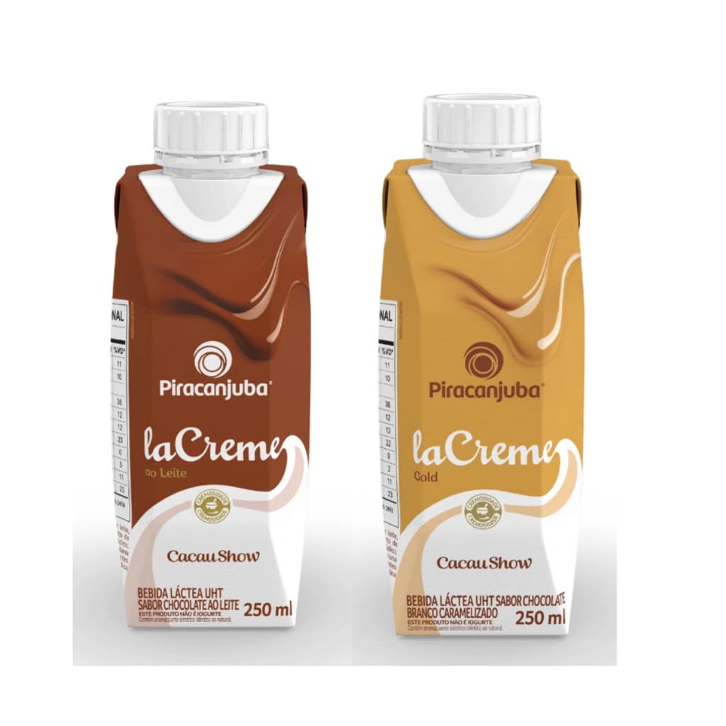 Bebida Láctea Piracanjuba laCreme Cacau Show Chocolate ao Leite 250ml