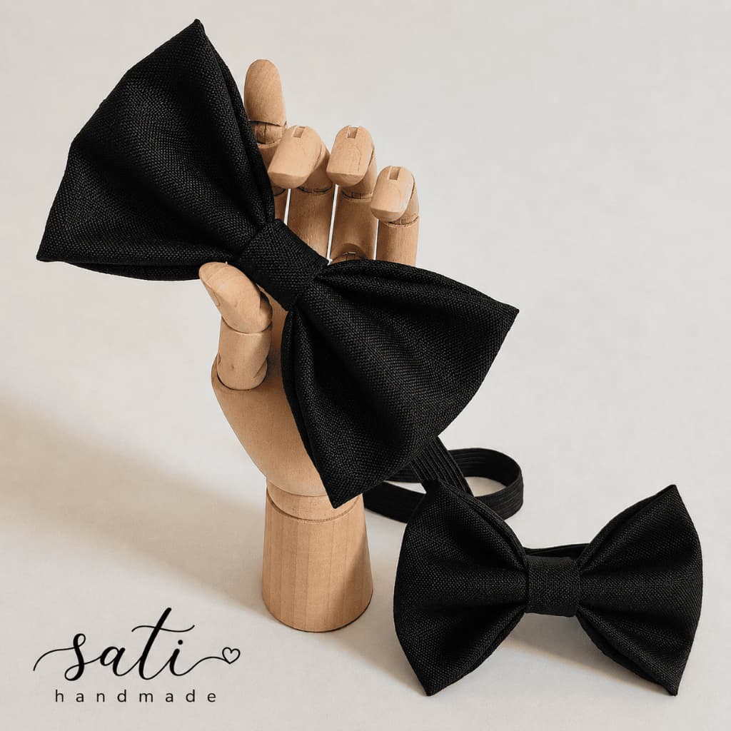 gravata borboleta adulto/infantil cor Preta eventos, padrinho, casamento