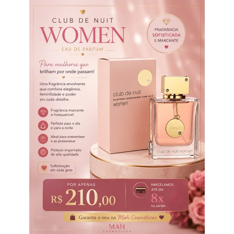 Perfume árabe club de nuit feminino