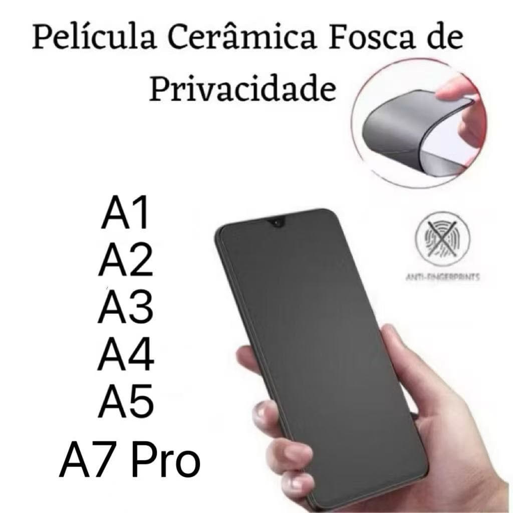 Película Cerâmica Fosca Privacidade para Redmi A5 A4 A1 A1 Plus A2 A2 Plus A3 A7 PRO