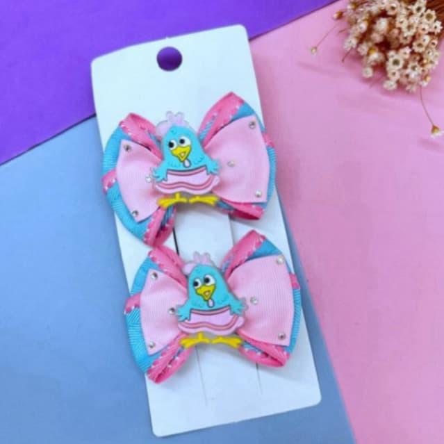 Par de Laços Presilha para Menina galinha pintadinha / infantil festa temática