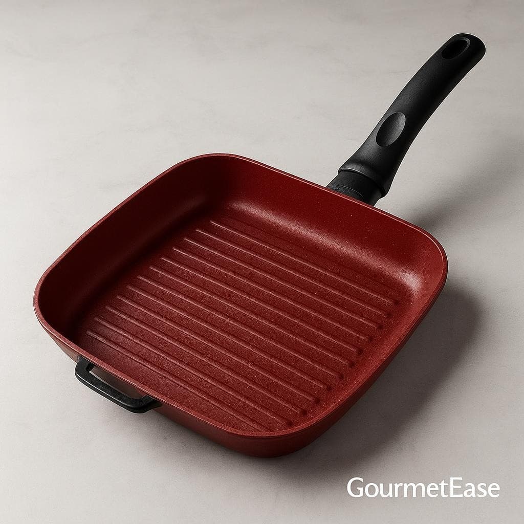 Frigideira Grill Quadrada 24cm Antiaderente Indução Revestimento Stone Cabo Ergonômico Durável