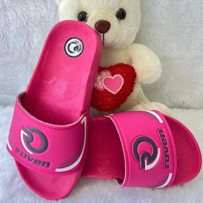 Chinelo Slide Papete Infantil Menina Tendência Super Leve E Confortável Pink