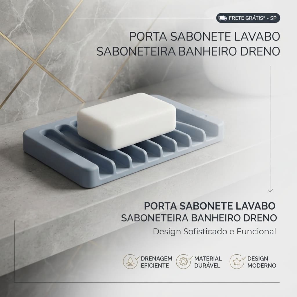Porta Sabonete Lavabo Saboneteira Banheiro Dreno