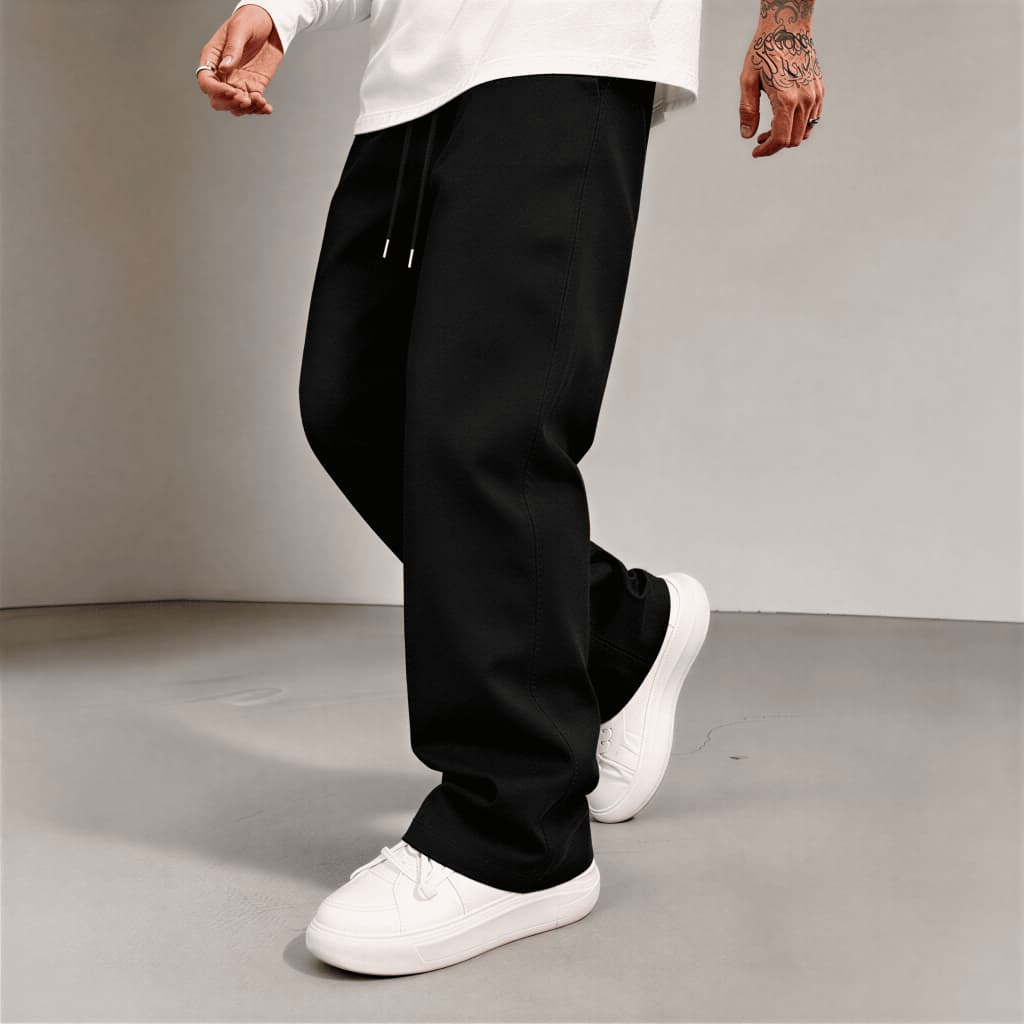 Calça Balão Baggy Sarja Oversize Masculina Streetwear Conforto Premium Estilo Urbano Moderno Visual Atemporal e Original