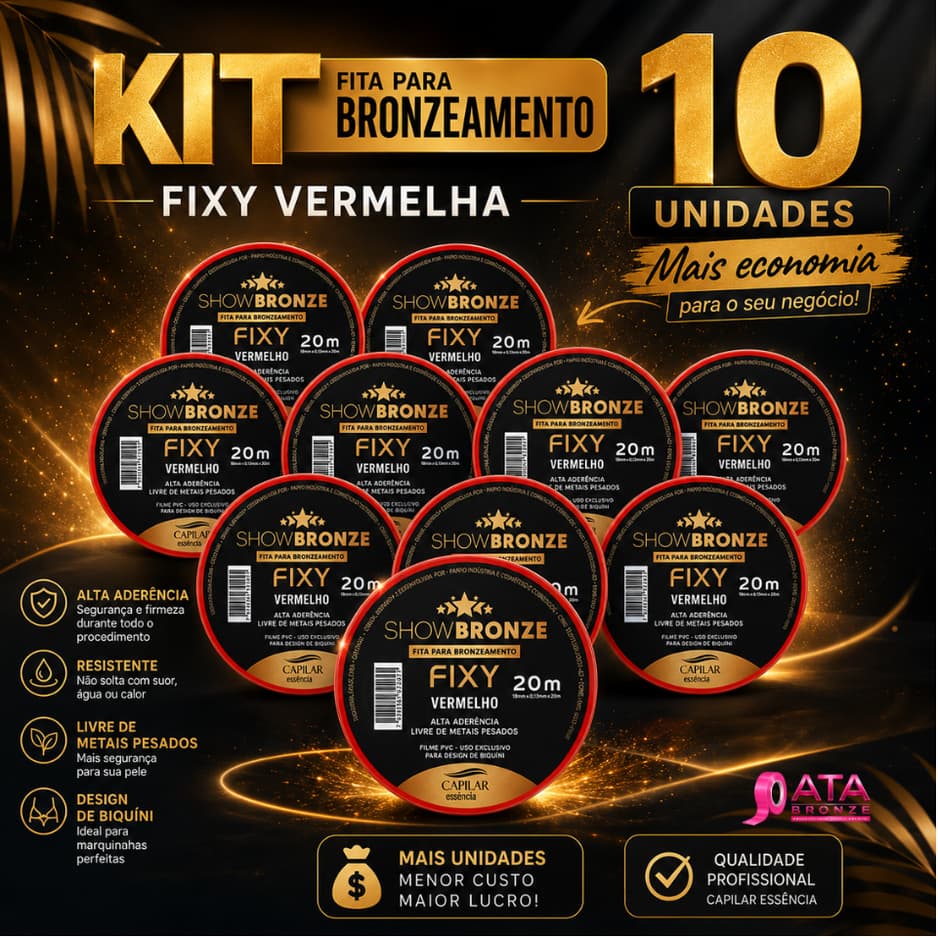 KIT 10 FITA VERMELHA CAPILAR ESSÊNCIA
