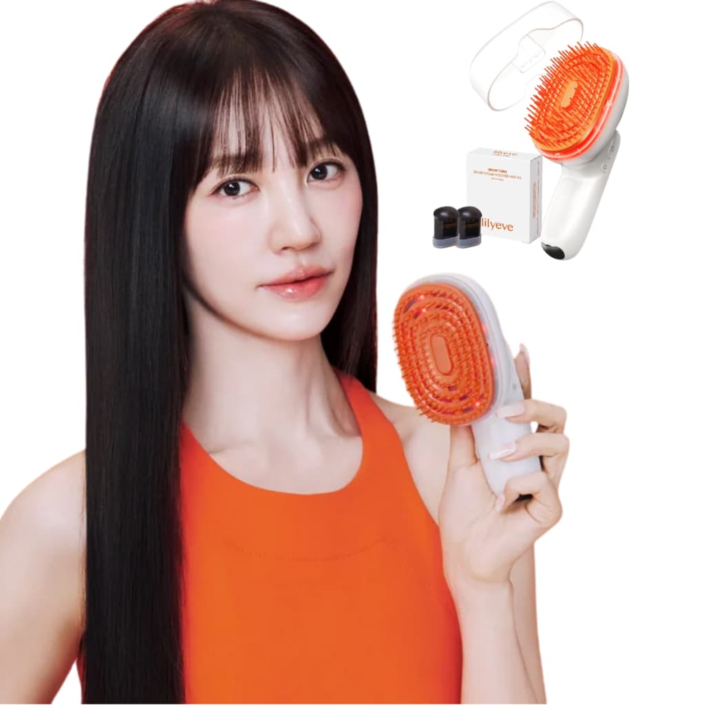 Lilyeve Grow Turn Brush Steam Booster Escova Massageadora Capilar Coreana Original