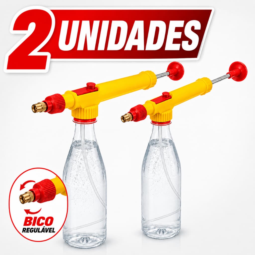 Kit Spray Borrifador Garrafa PET Manual Adaptador Jardim Irrigação Plantas Pulverizador Carro