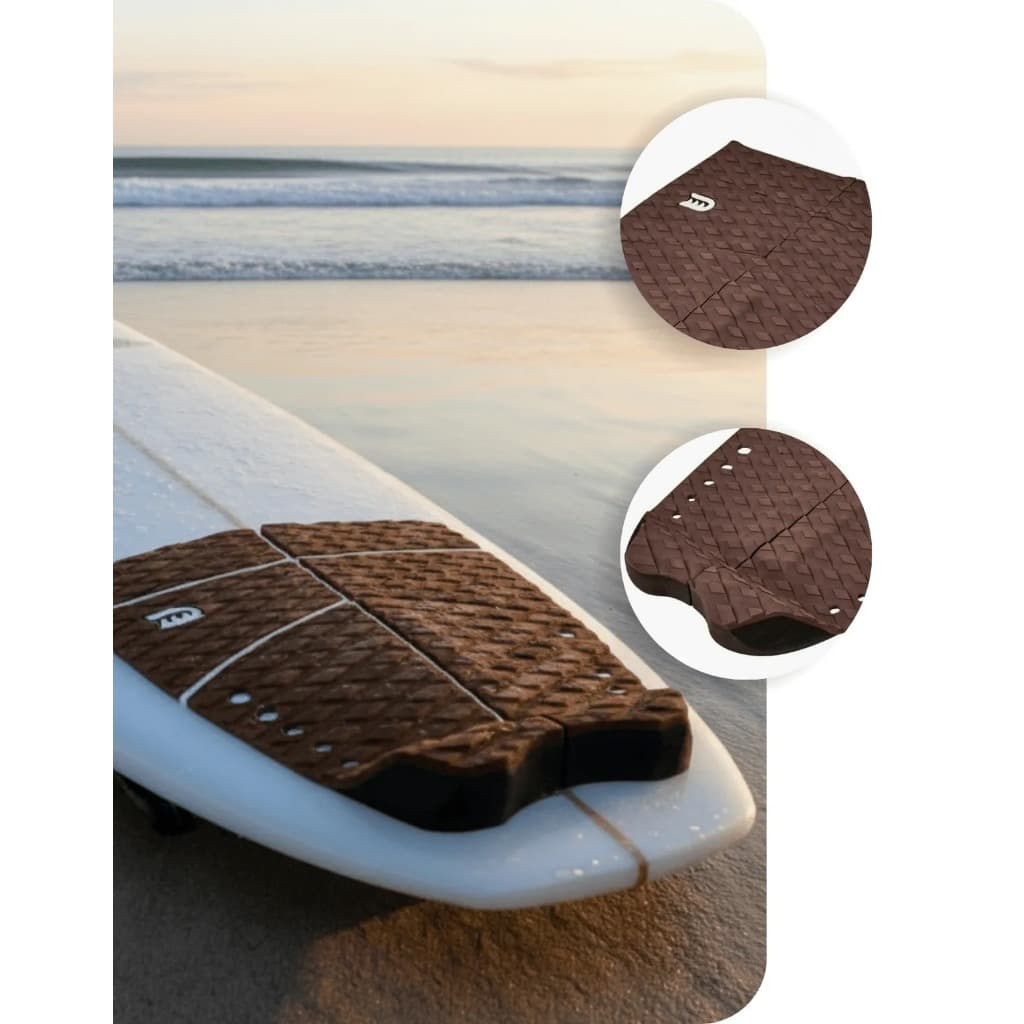 Deck Prancha de Surf Funboard Longboard Fresa Diamond Honolulu Marrom EVA premium Wet Dreams