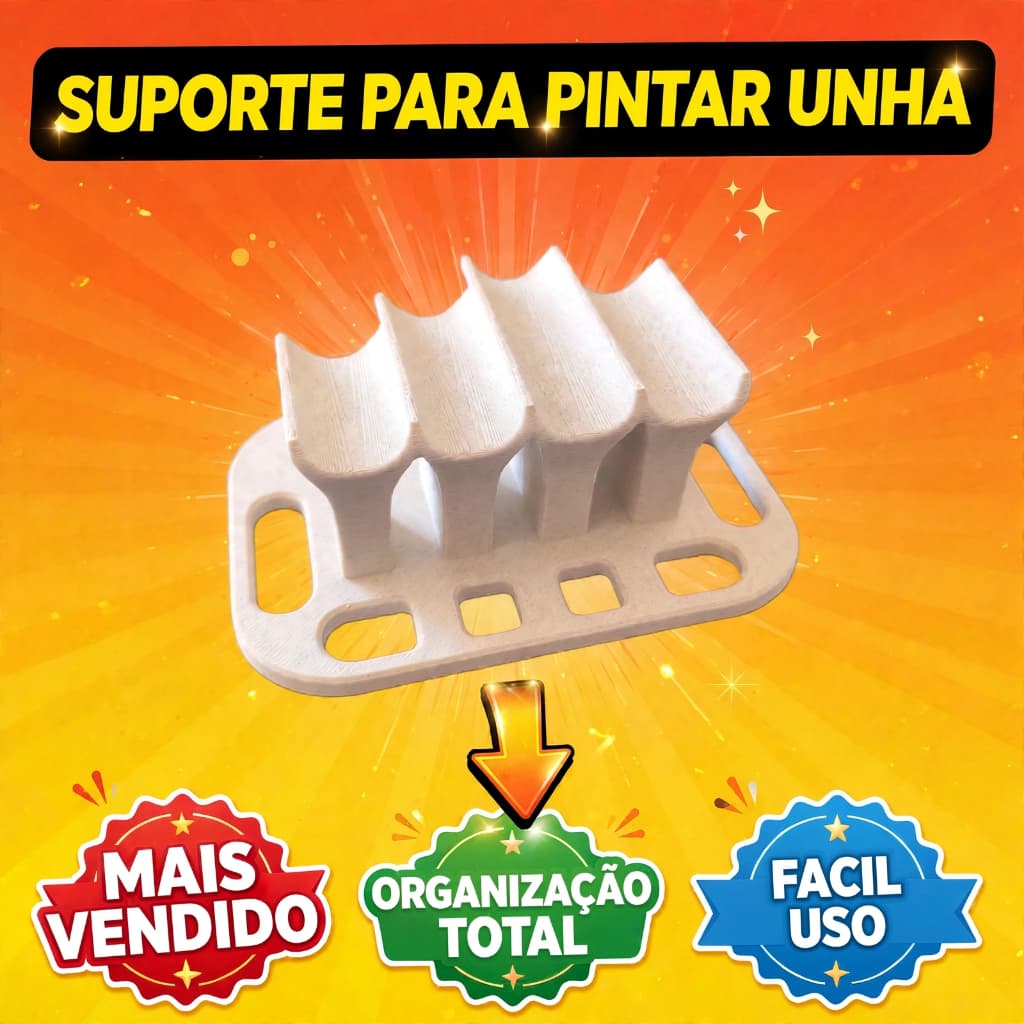 Suporte Para Pintar Unha Apoio Anatomico Manicure minimalista 3d