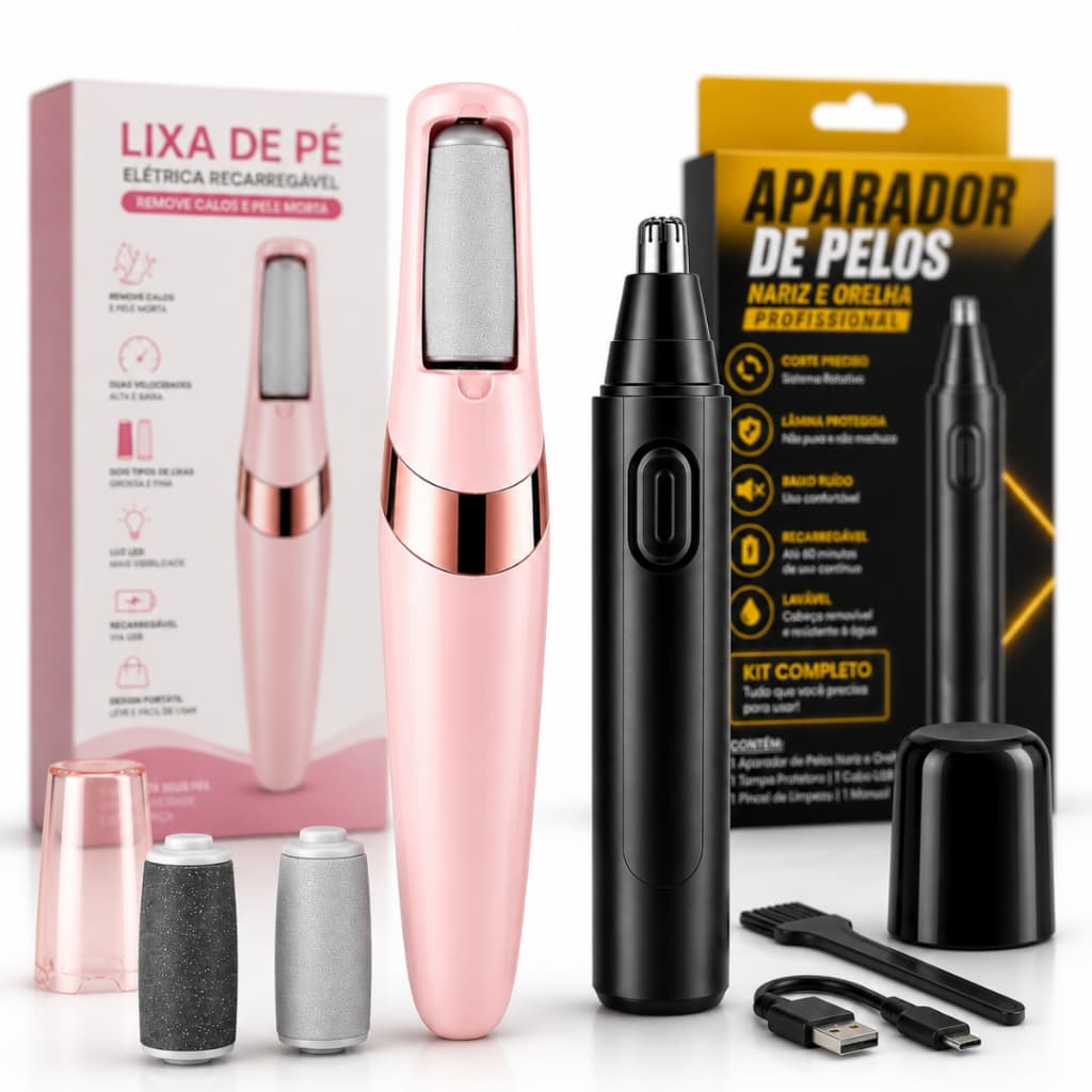 Lixador De Pé Elétrico Lixa Elétrica Profissional Portátil Esfoliador para os Pés Elimina Calo - Carregamento Rápido USB