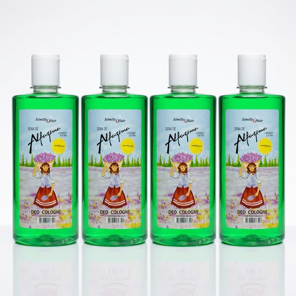 Kit 4 Deo Colônia Alfazema Sámills Hair 500ml Seiva Lavanda