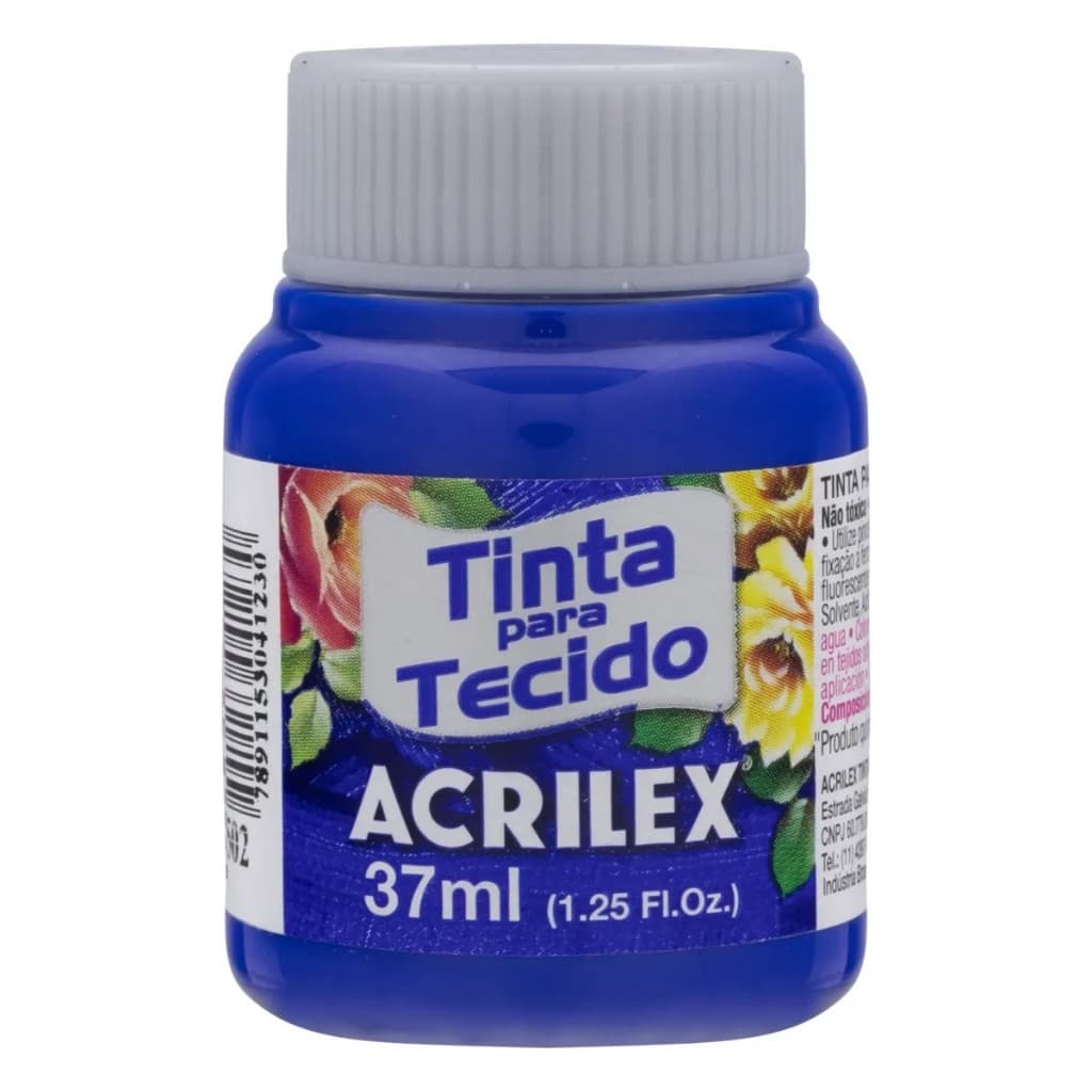 Tinta para Tecido Fosca 37ml Azul Cobalto 502 Acrilex
