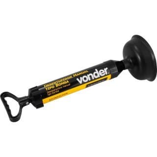 DESENTUPIDOR MANUAL ALTA SUCÇÃO TIPO BOMBA - VONDER 46CM Desentupimento eficaz