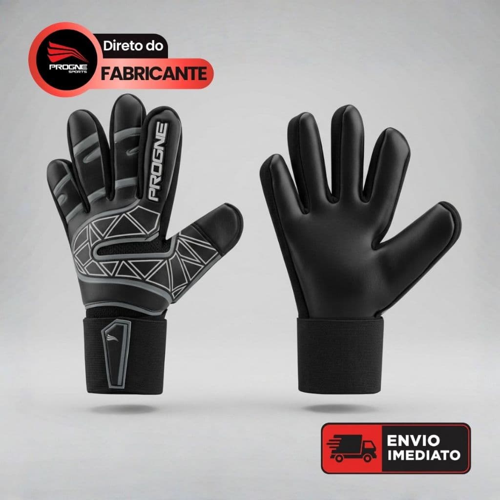 Luva de Goleiro Infantil Progne Sports Robust Training - Proteção Punho Velcro Ajustável - Campo Quadra Escolinha