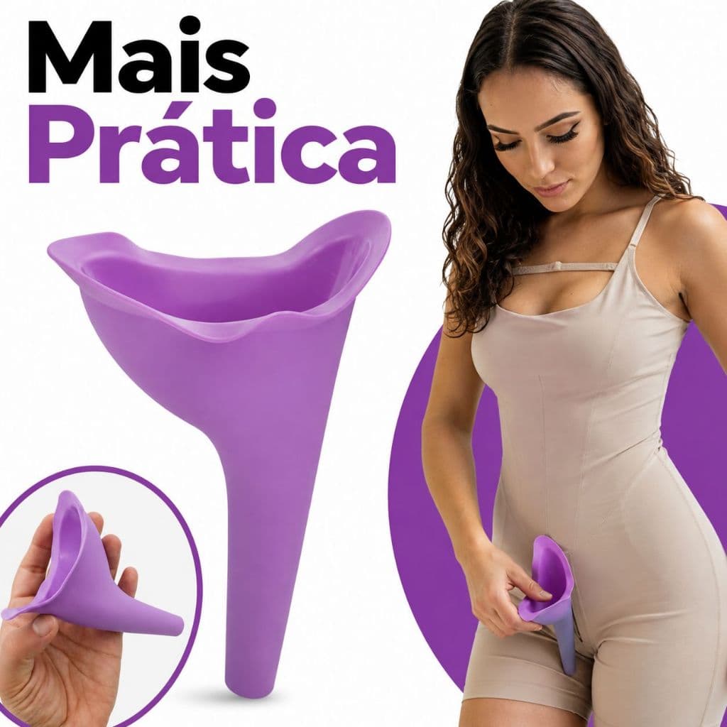 Kit 3 Urinol Feminino Portatil Dispositivo para Urinar em Pe Reutilizavel Silicone Viagem Camping