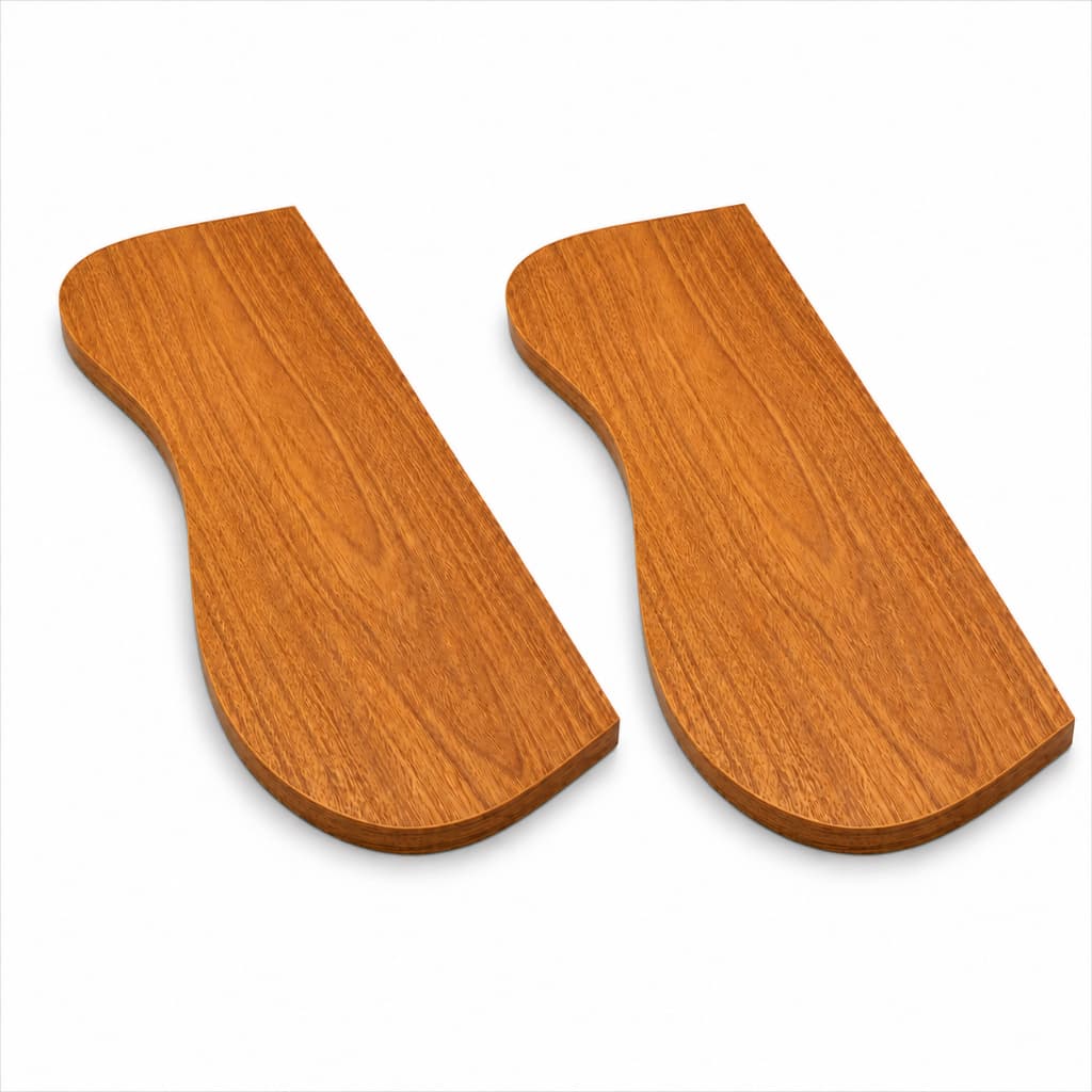 Kit 2 Prateleiras Orgânicas Louro Freijó 20x60 MDF 18mm Suporte Invisível