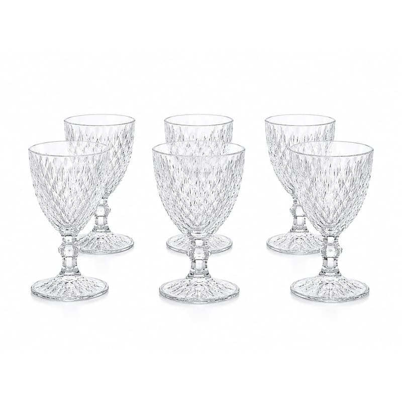 Taças De Vidro Diamond Transparente 340 ml – Gamma Kit Com 4 e 6 Unidades